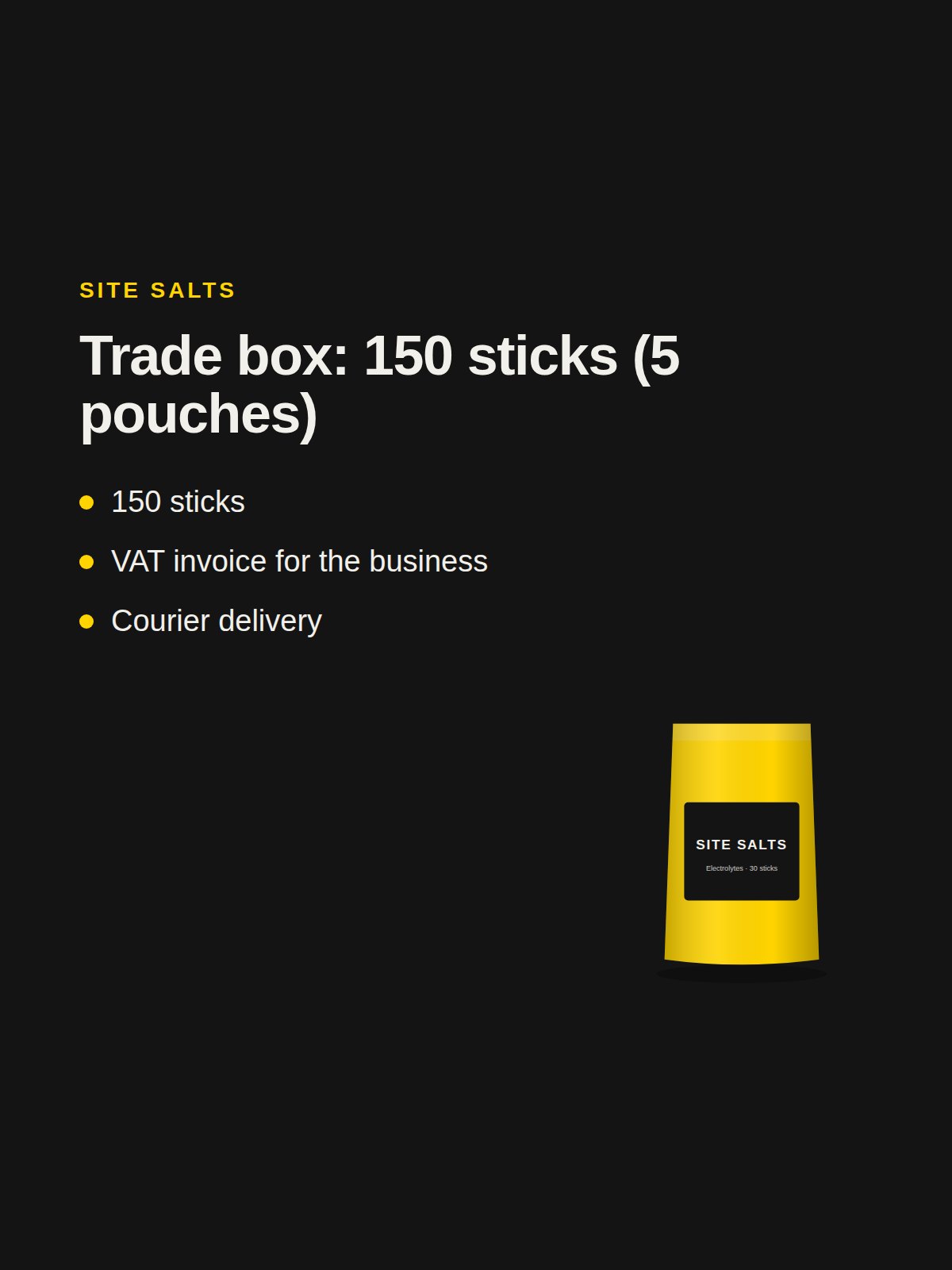Trade box: 150 sticks (5 pouches) 6